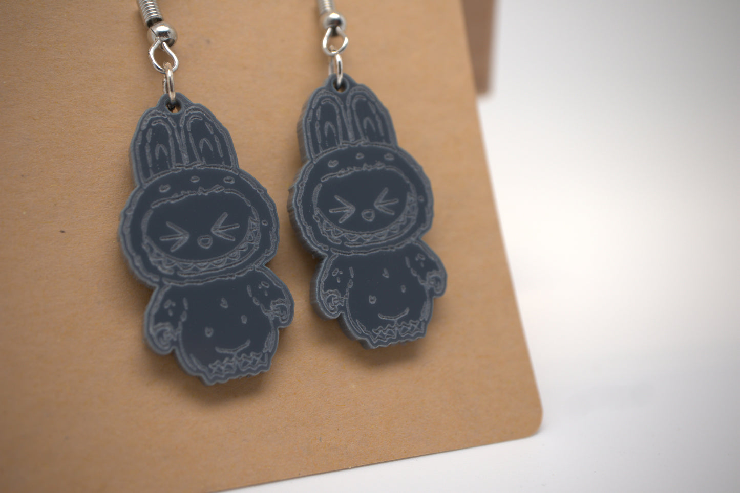 π° La Fu Fu (Grey Edition) β Grey Acrylic Earrings