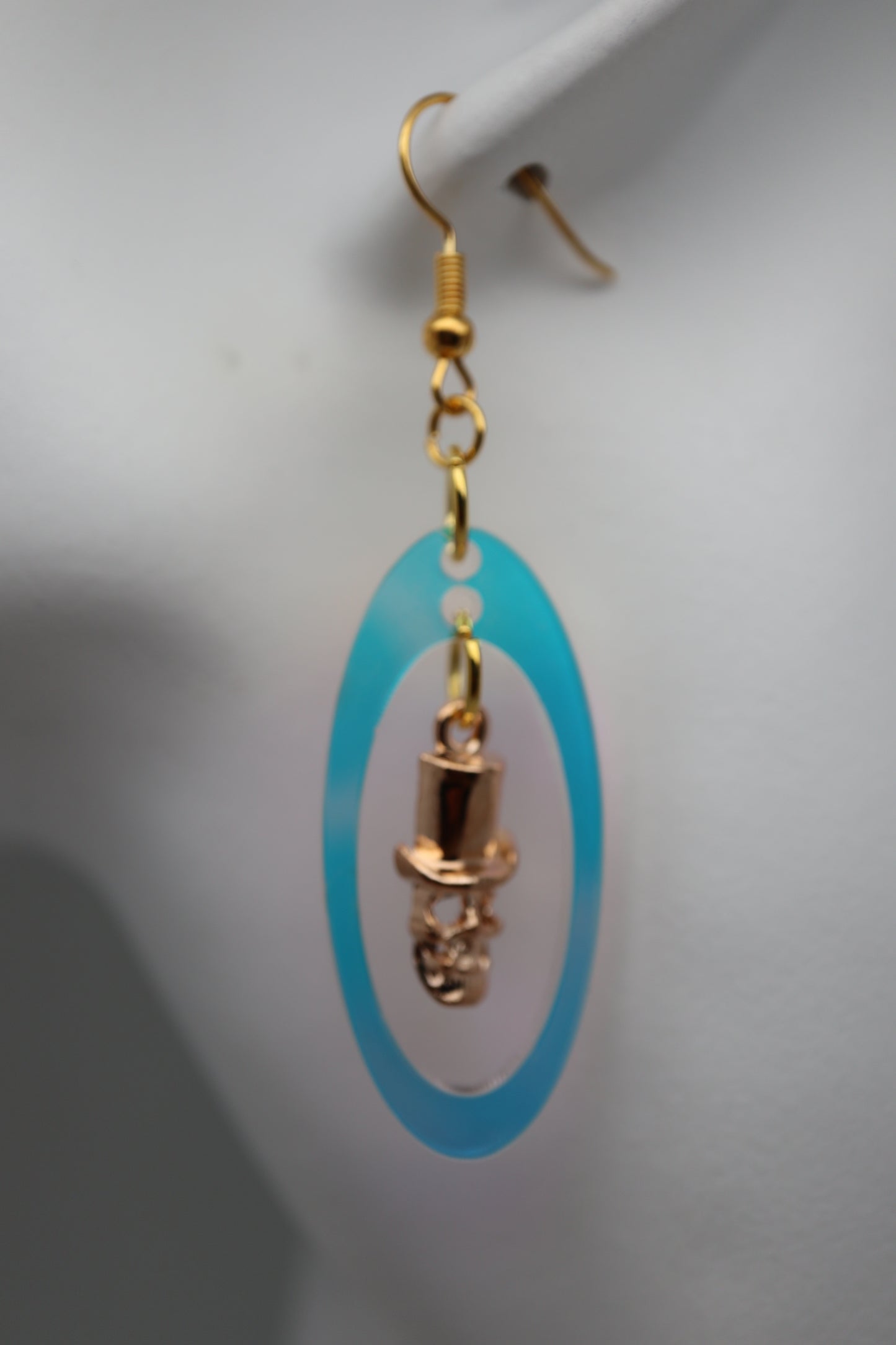 β¨ππ© StimCraft Iridescent Gentleman Skull Loop Earrings π©πβ¨