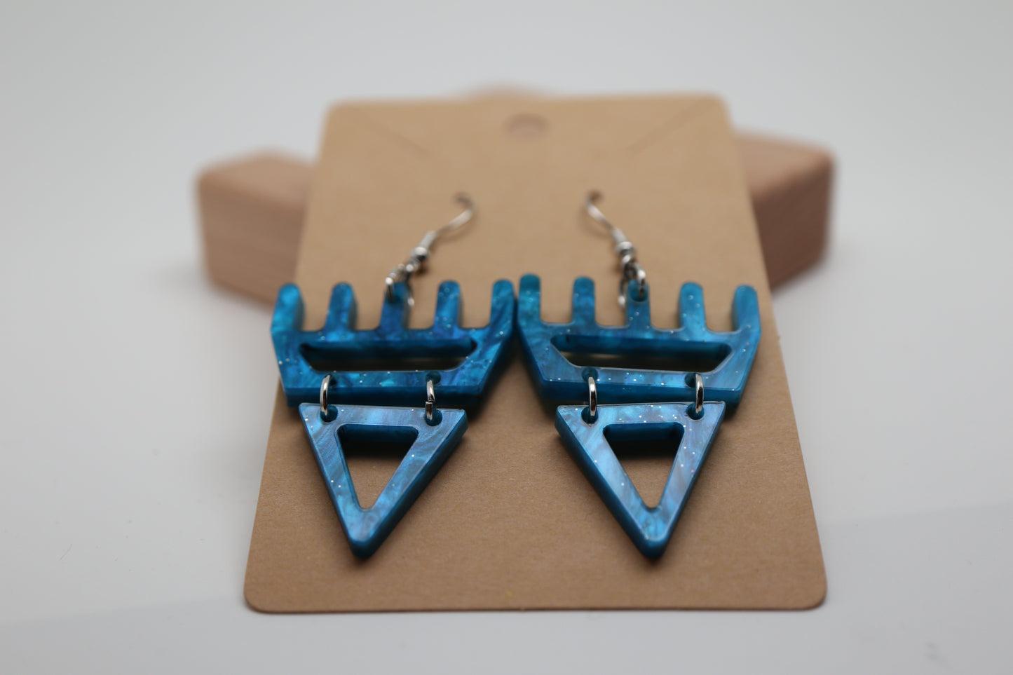 🐾Blue Dream Sparkle səxʷsuxʷ Paws – Laser-Cut Acrylic Earrings