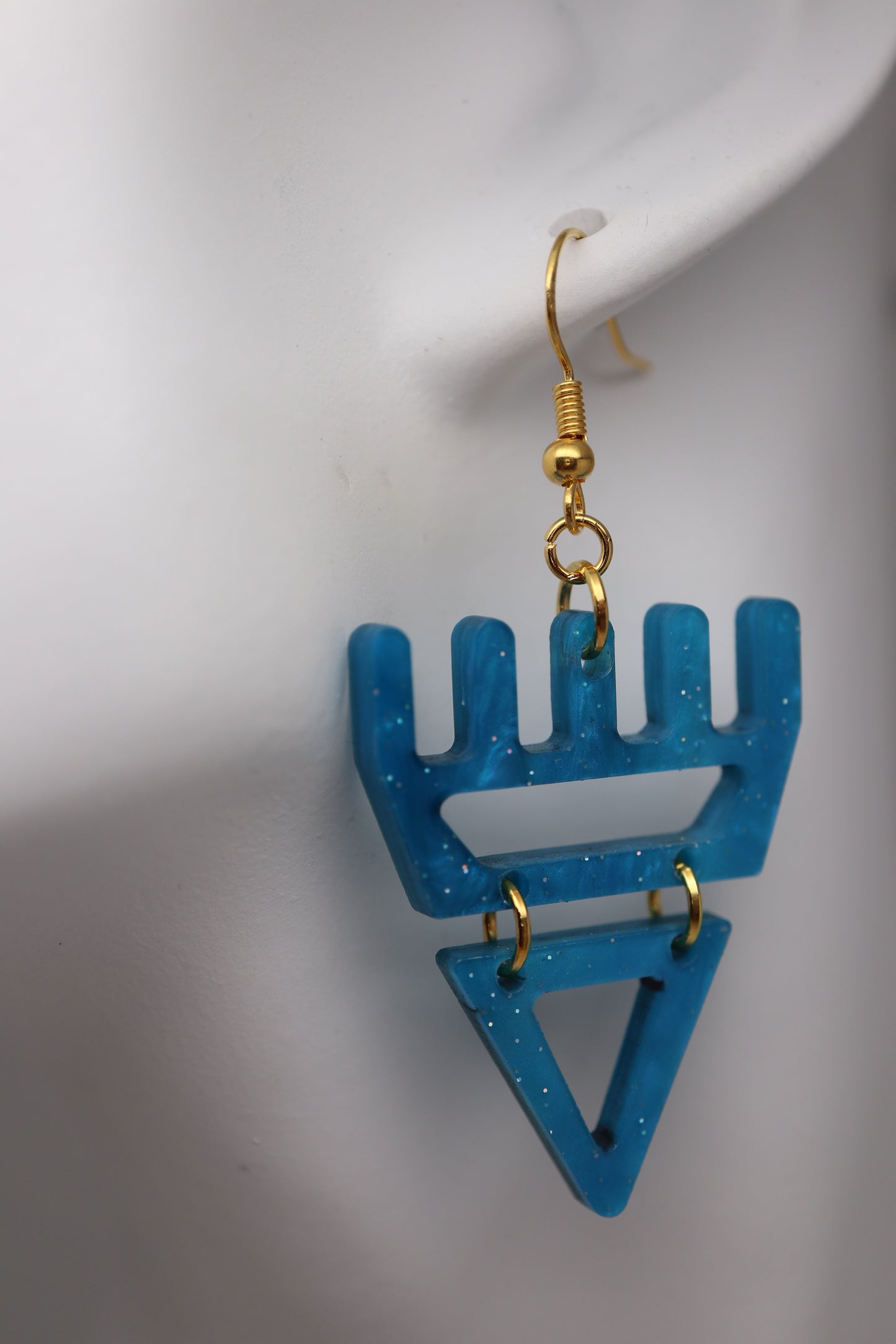 🐾Blue Dream Sparkle səxʷsuxʷ Paws – Laser-Cut Acrylic Earrings