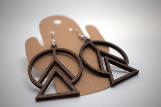 🔺 Elevation – Laser-Cut Wood Earrings