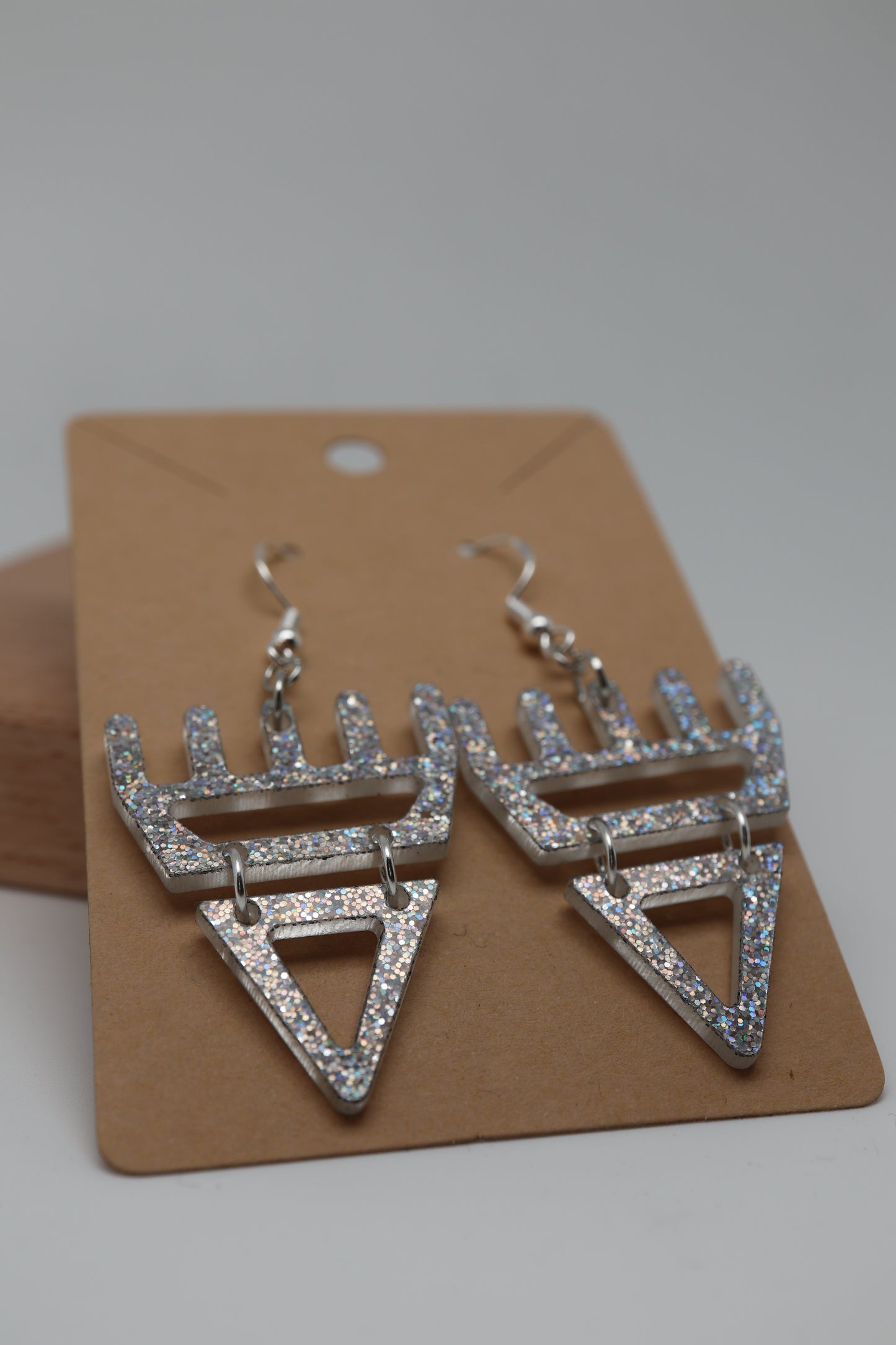 🐾Holo-Glitter səxʷsuxʷ Paws – Laser-Cut Acrylic Earrings