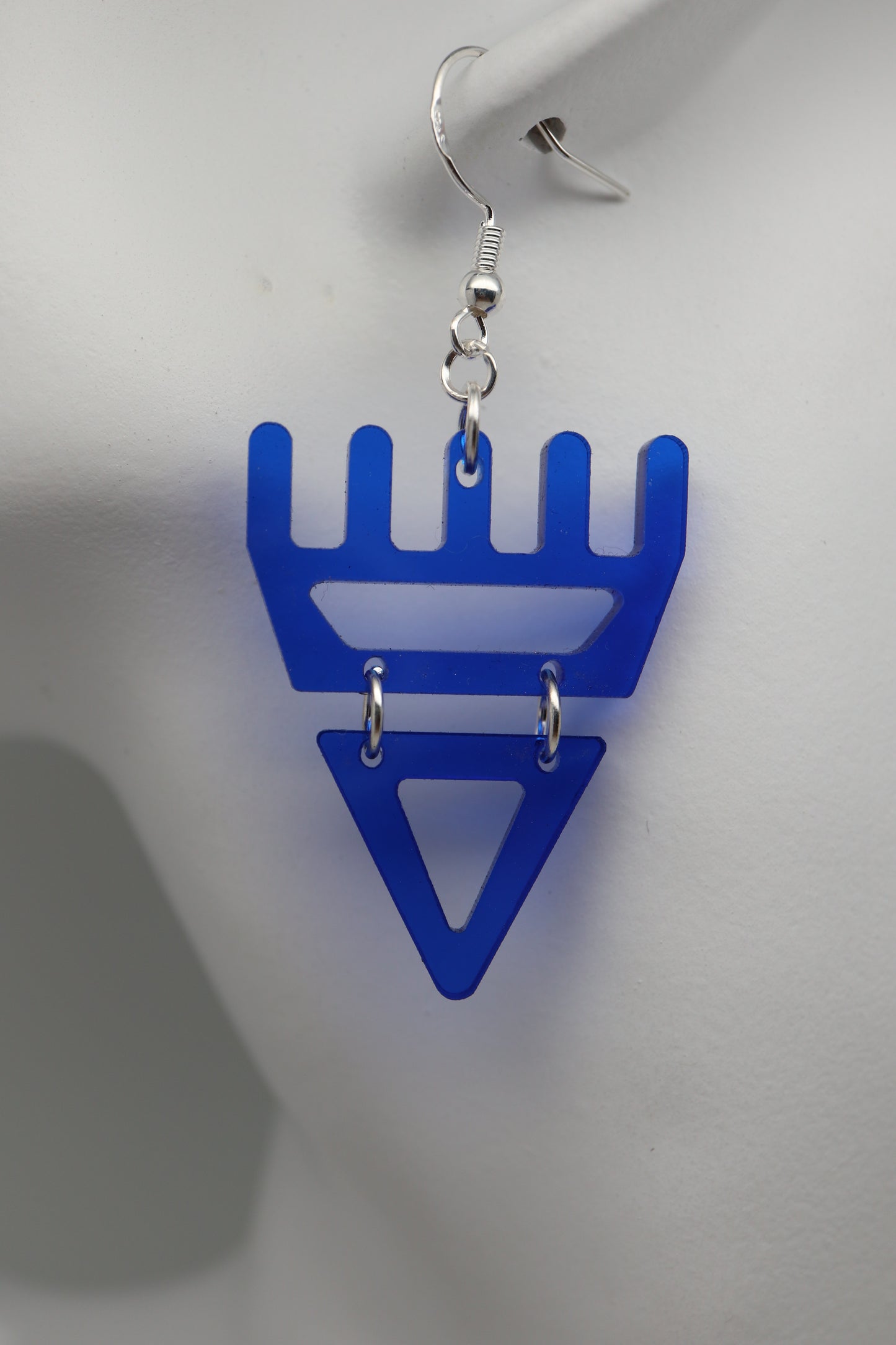 🐾 Sapphire Blue Translucent səxʷsuxʷ Paws - Laser-Cut Acrylic Earrings🐾