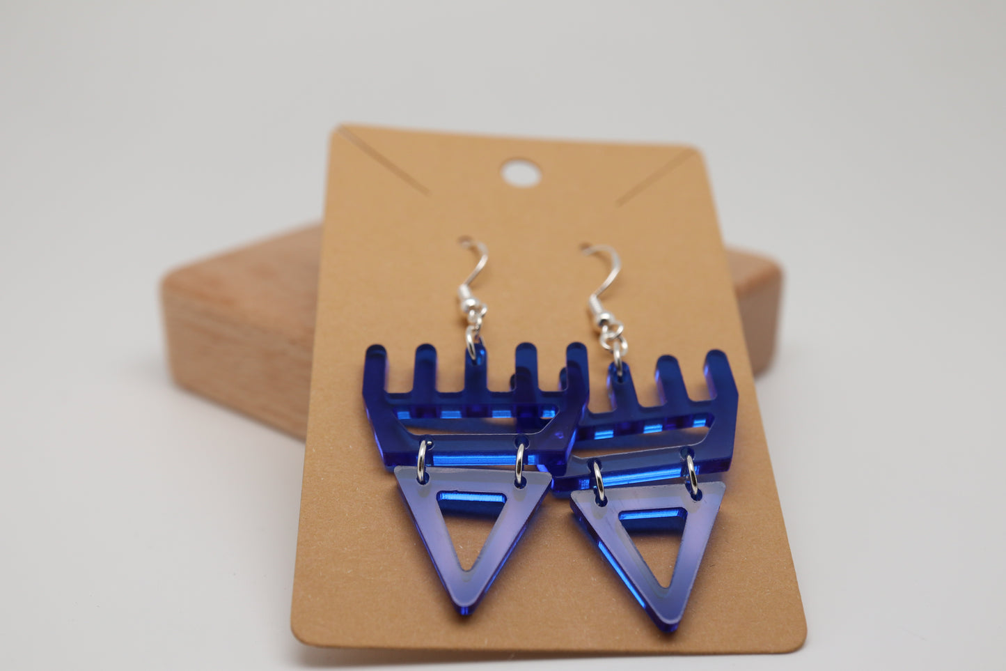 🐾 Sapphire Blue Translucent səxʷsuxʷ Paws - Laser-Cut Acrylic Earrings🐾
