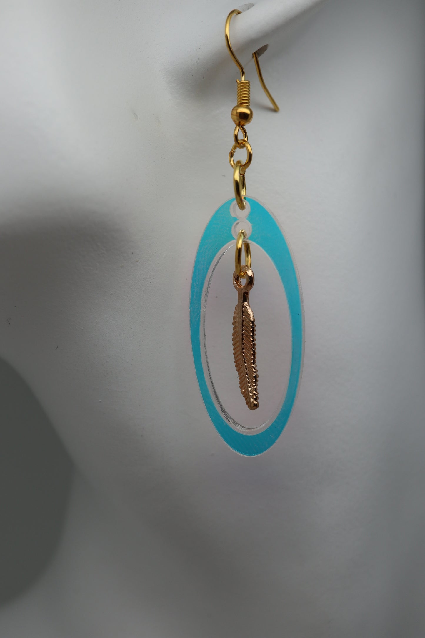 ✨🪶 Iridescent Feather Loop Earrings 🪶✨