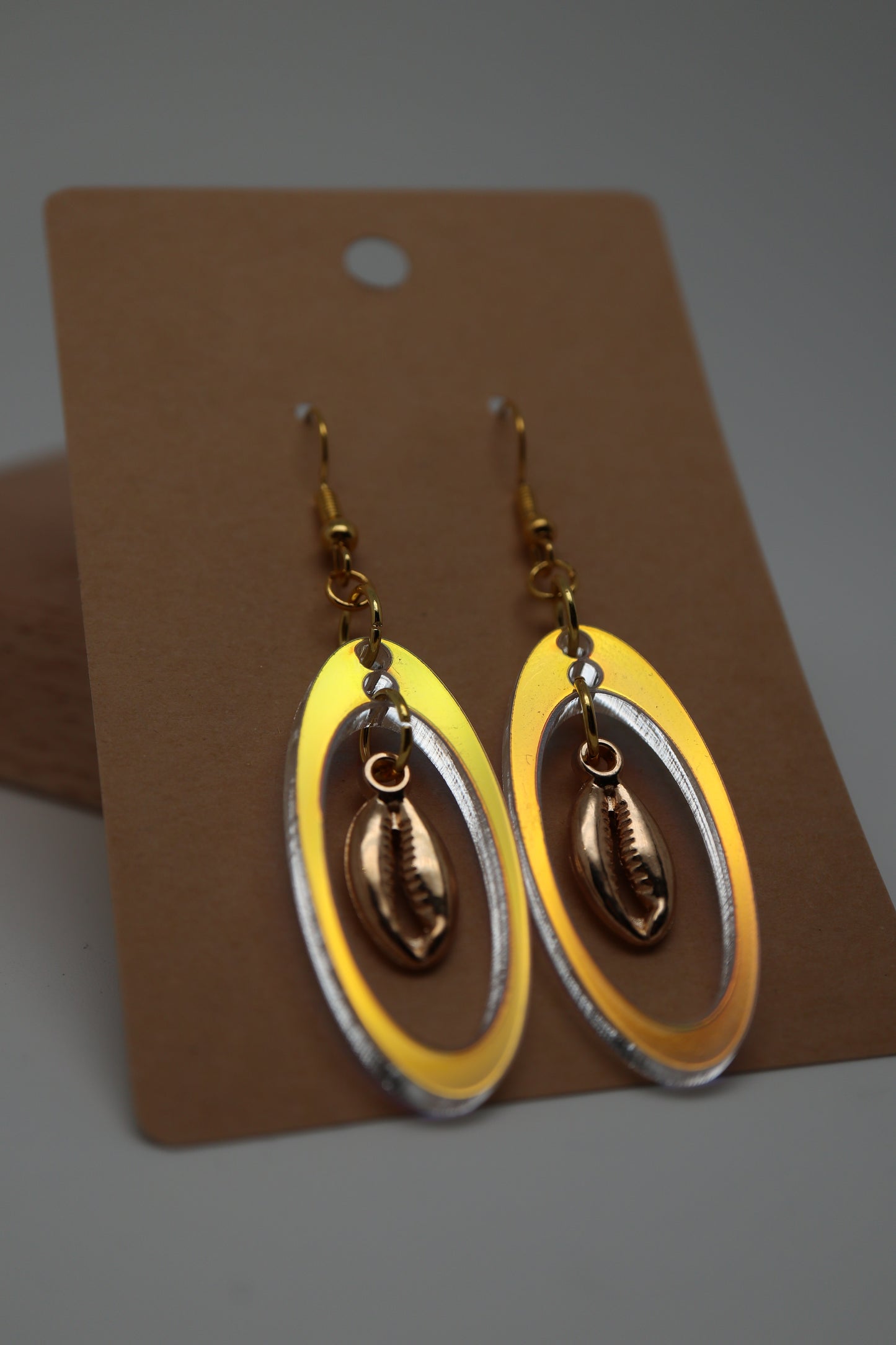 ✨🌊 StimCraft Iridescent Coffee Bean Loop Earrings 🌊✨