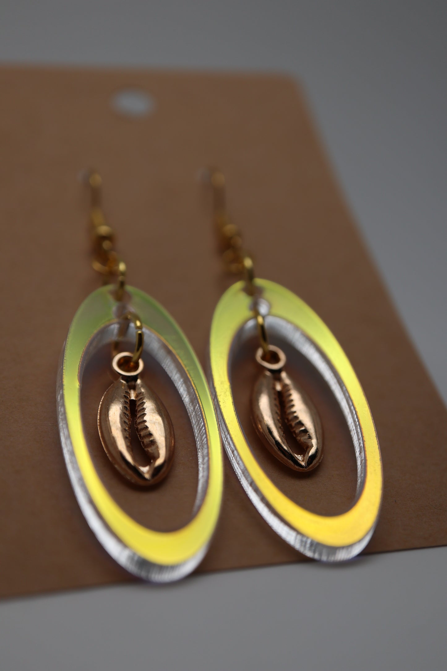 ✨🌊 StimCraft Iridescent Coffee Bean Loop Earrings 🌊✨
