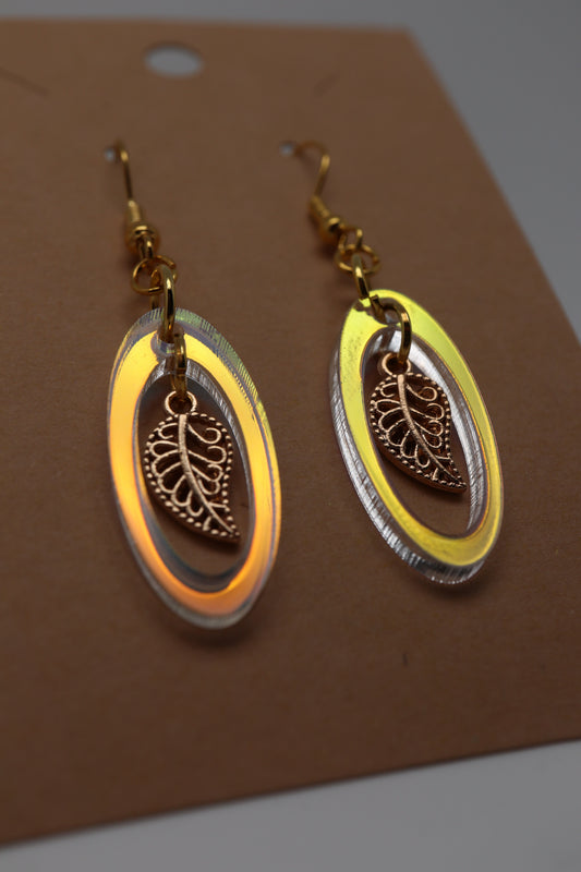 ✨🍃 StimCraft Iridescent Leaf Loop Earrings 🍃✨
