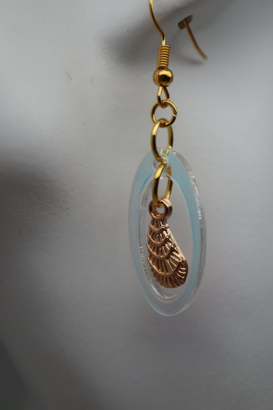 ✨🐚 StimCraft Iridescent Seashell Loop Earrings 🐚✨