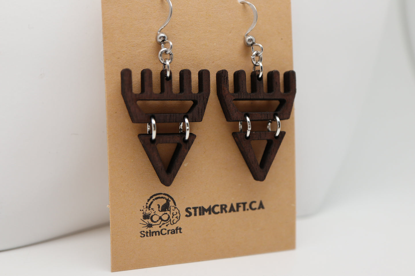 🐾 Bear səxʷsuxʷ – Laser-Cut Wood Earrings