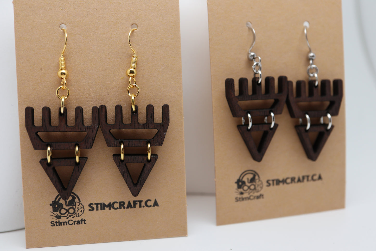 🐾 Bear səxʷsuxʷ – Laser-Cut Wood Earrings