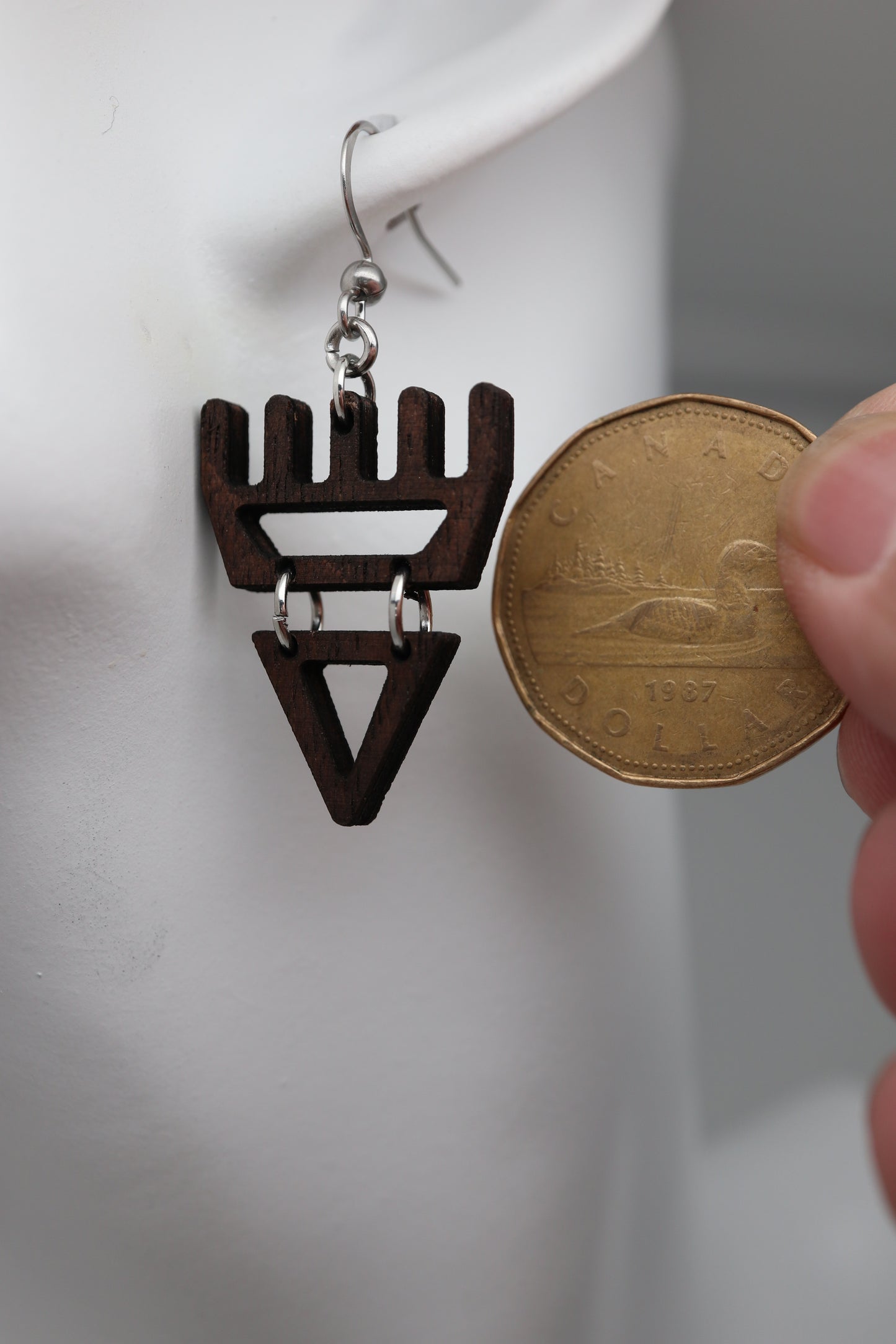 🐾 Bear səxʷsuxʷ – Laser-Cut Wood Earrings