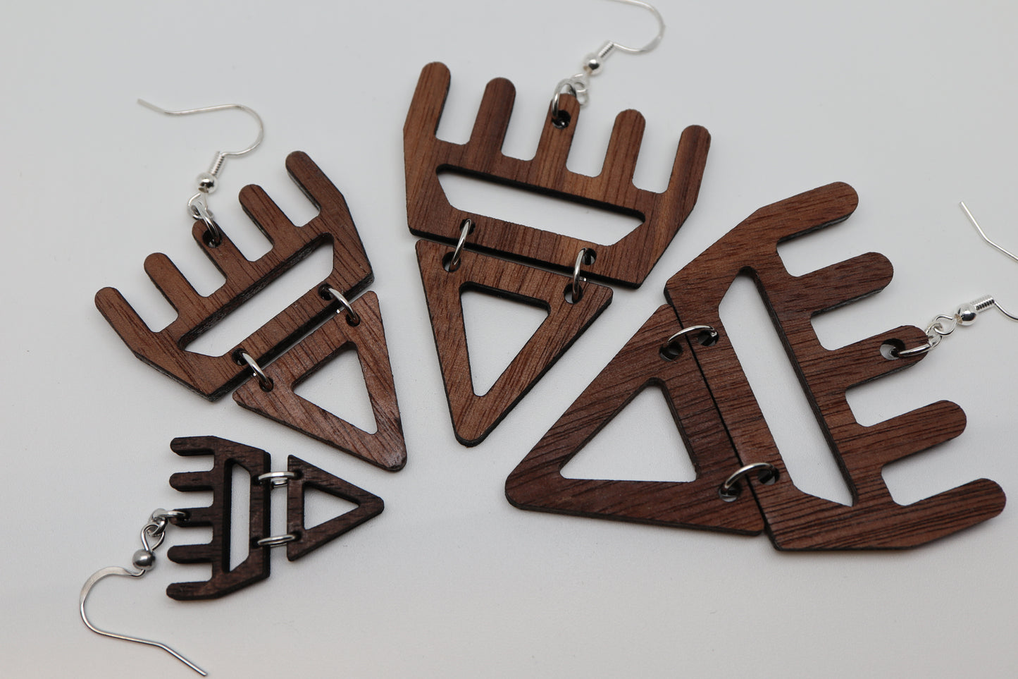 🐾 Bear səxʷsuxʷ – Laser-Cut Wood Earrings