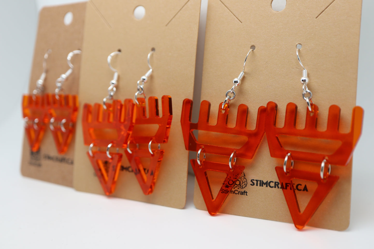 🐾Translucent Amber səxʷsuxʷ Paws – Laser-Cut Acrylic Earrings (Copy)