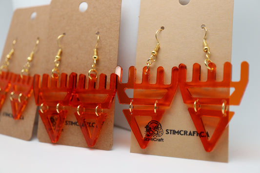 🐾Translucent Amber səxʷsuxʷ Paws – Laser-Cut Acrylic Earrings (Copy)