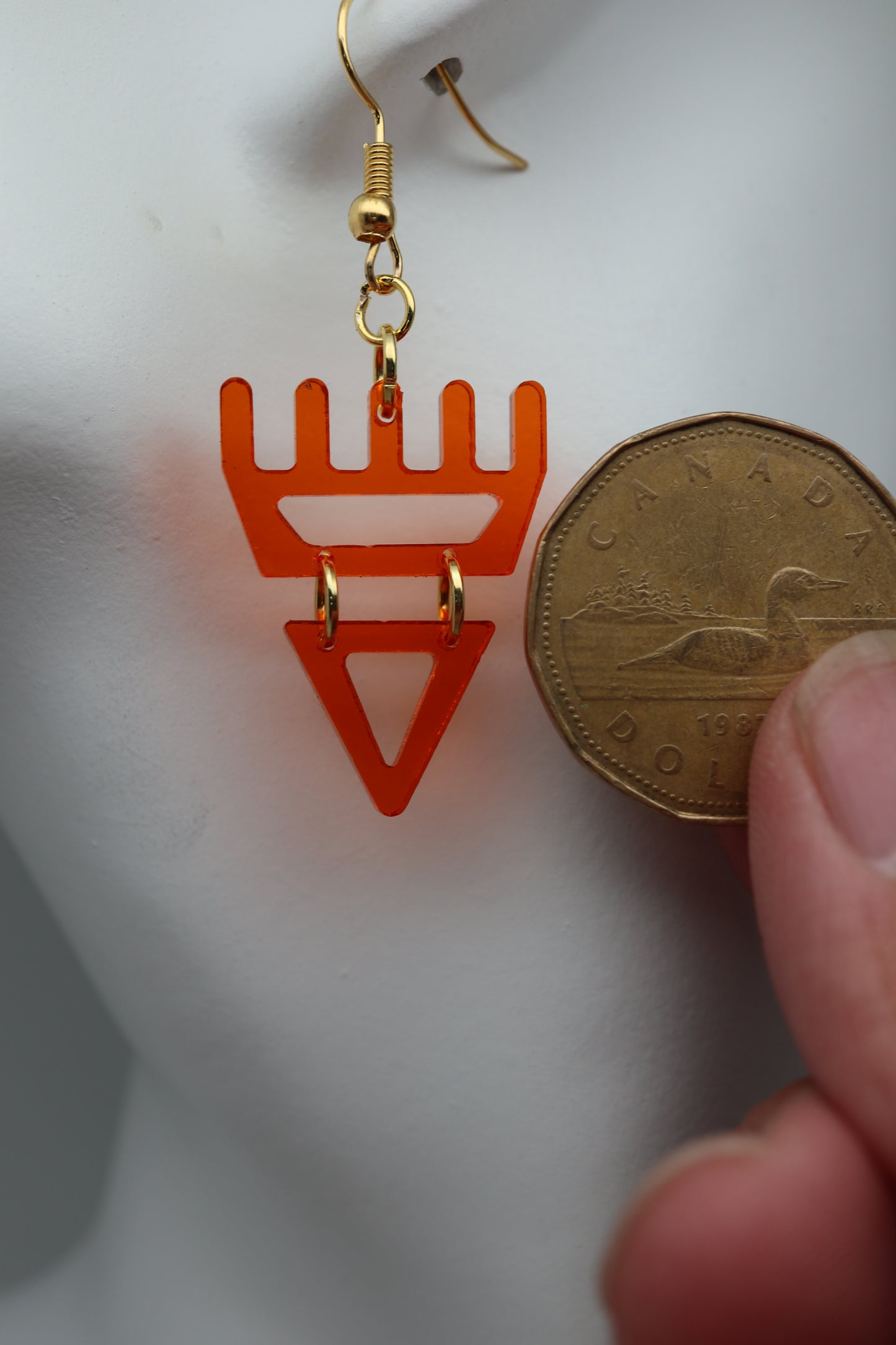 🐾Translucent Amber səxʷsuxʷ Paws – Laser-Cut Acrylic Earrings (Copy)