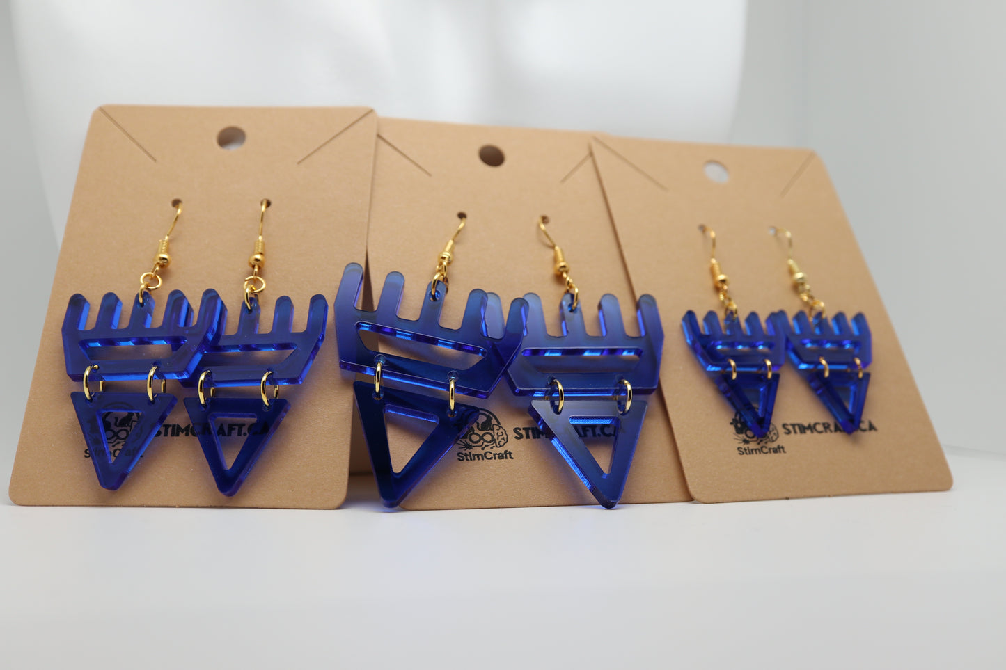 🐾 Sapphire Blue Translucent səxʷsuxʷ Paws - Laser-Cut Acrylic Earrings🐾