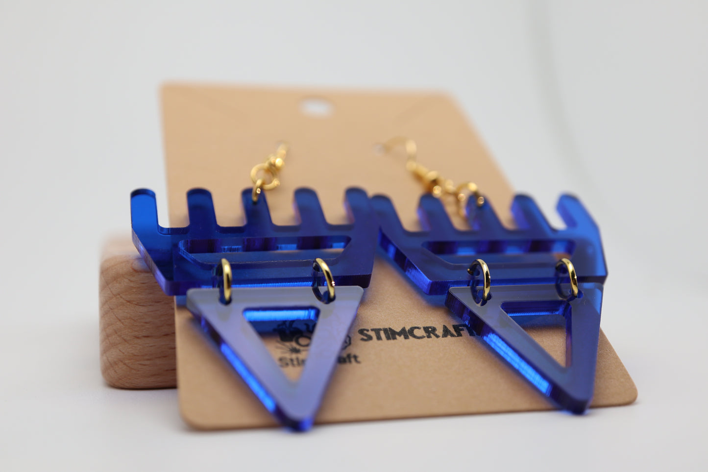🐾 Sapphire Blue Translucent səxʷsuxʷ Paws - Laser-Cut Acrylic Earrings🐾