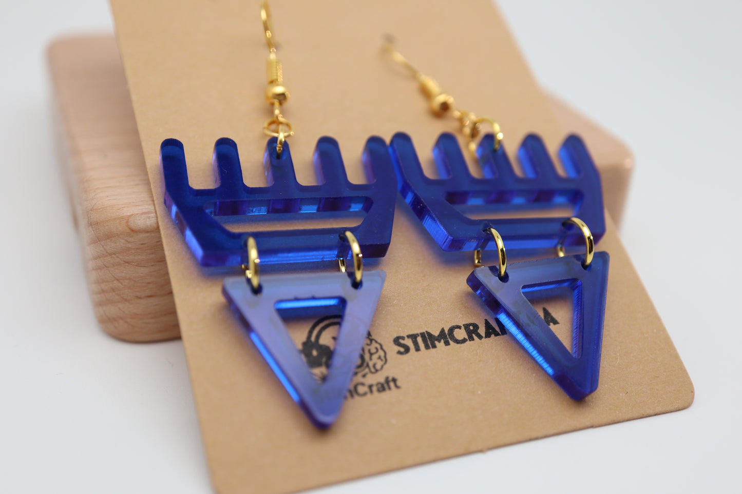 🐾 Sapphire Blue Translucent səxʷsuxʷ Paws - Laser-Cut Acrylic Earrings🐾