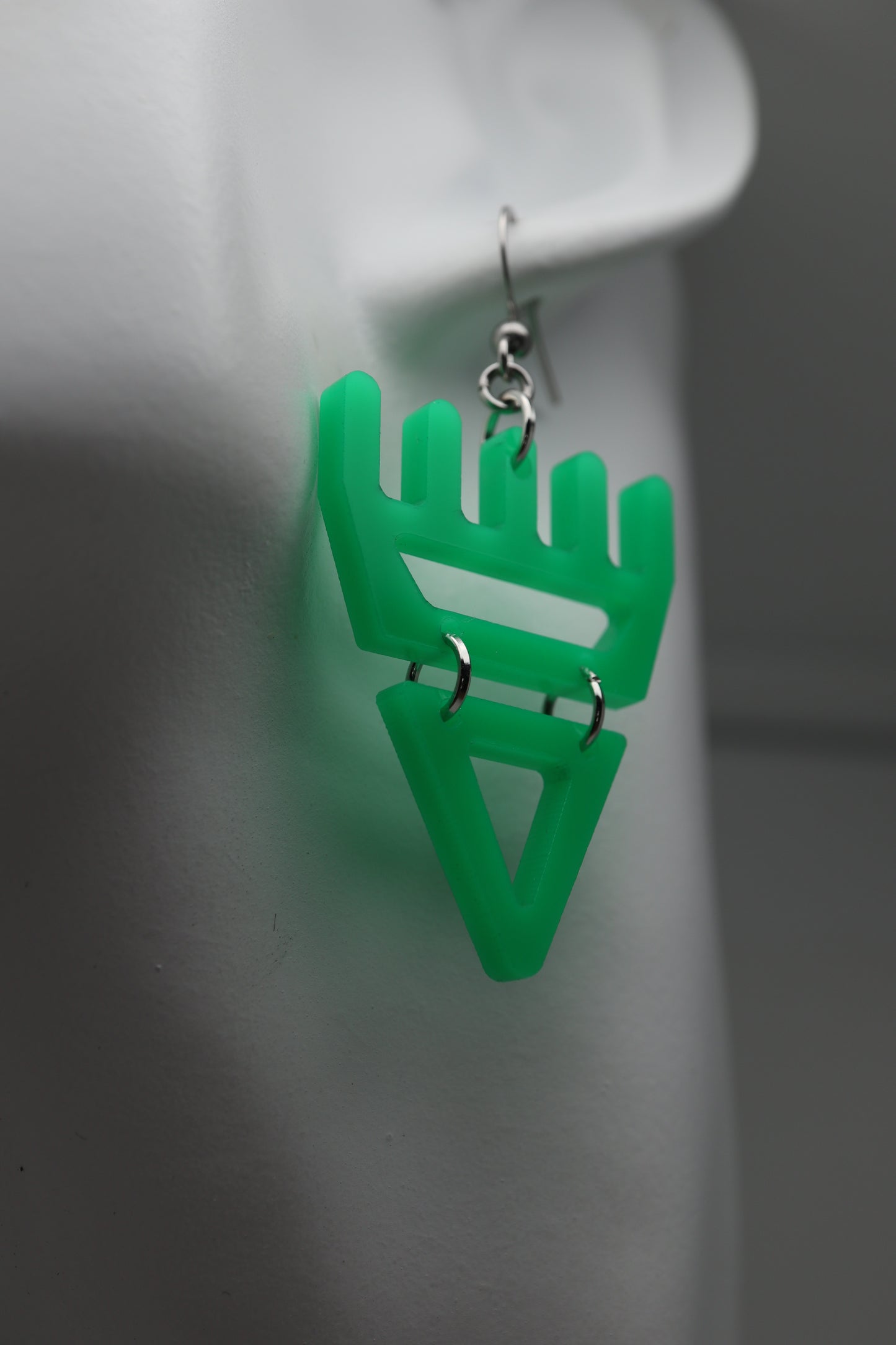 🐾 Neon Green Jelly  səxʷsuxʷ Paws - Laser-Cut Acrylic Earrings 🐾 – Limited Run ✨