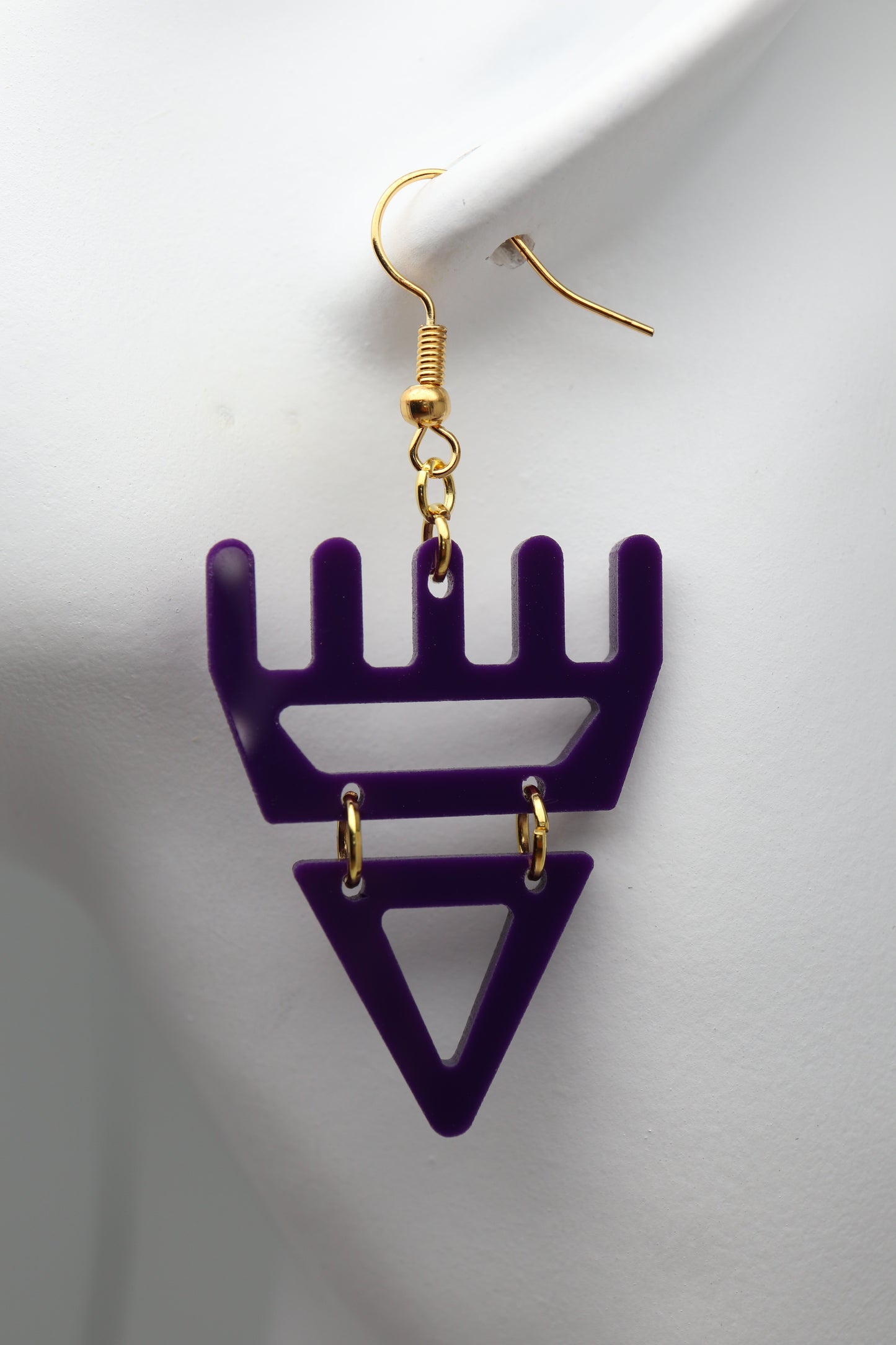 🐾 Deep Plum Purple səxʷsuxʷ Paws - Laser-Cut Acrylic Earrings 🐾 – Limited Run ✨