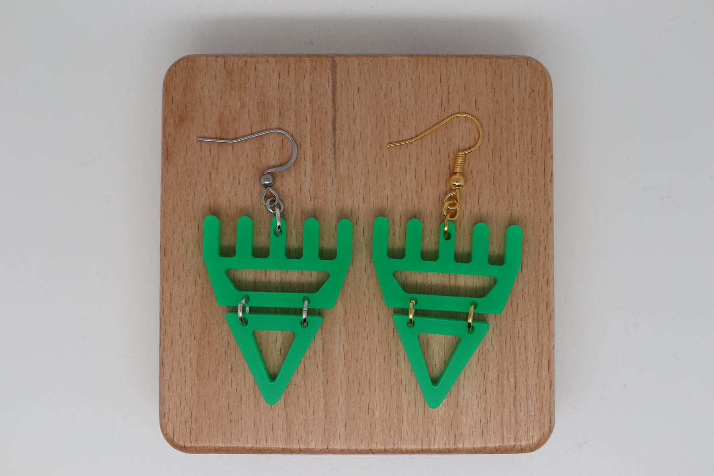 🐾 Neon Green Jelly  səxʷsuxʷ Paws - Laser-Cut Acrylic Earrings 🐾 – Limited Run ✨