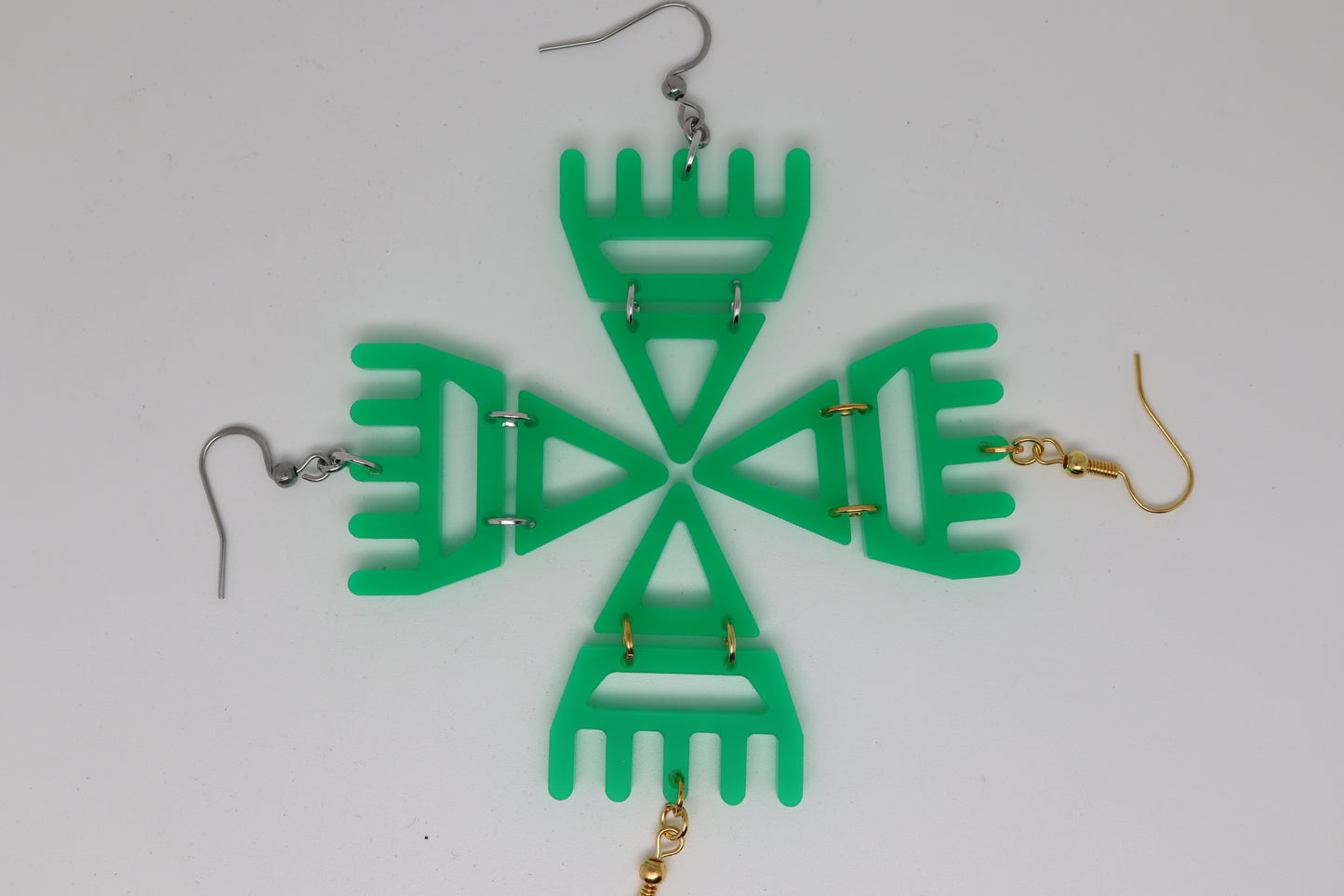 🐾 Neon Green Jelly  səxʷsuxʷ Paws - Laser-Cut Acrylic Earrings 🐾 – Limited Run ✨