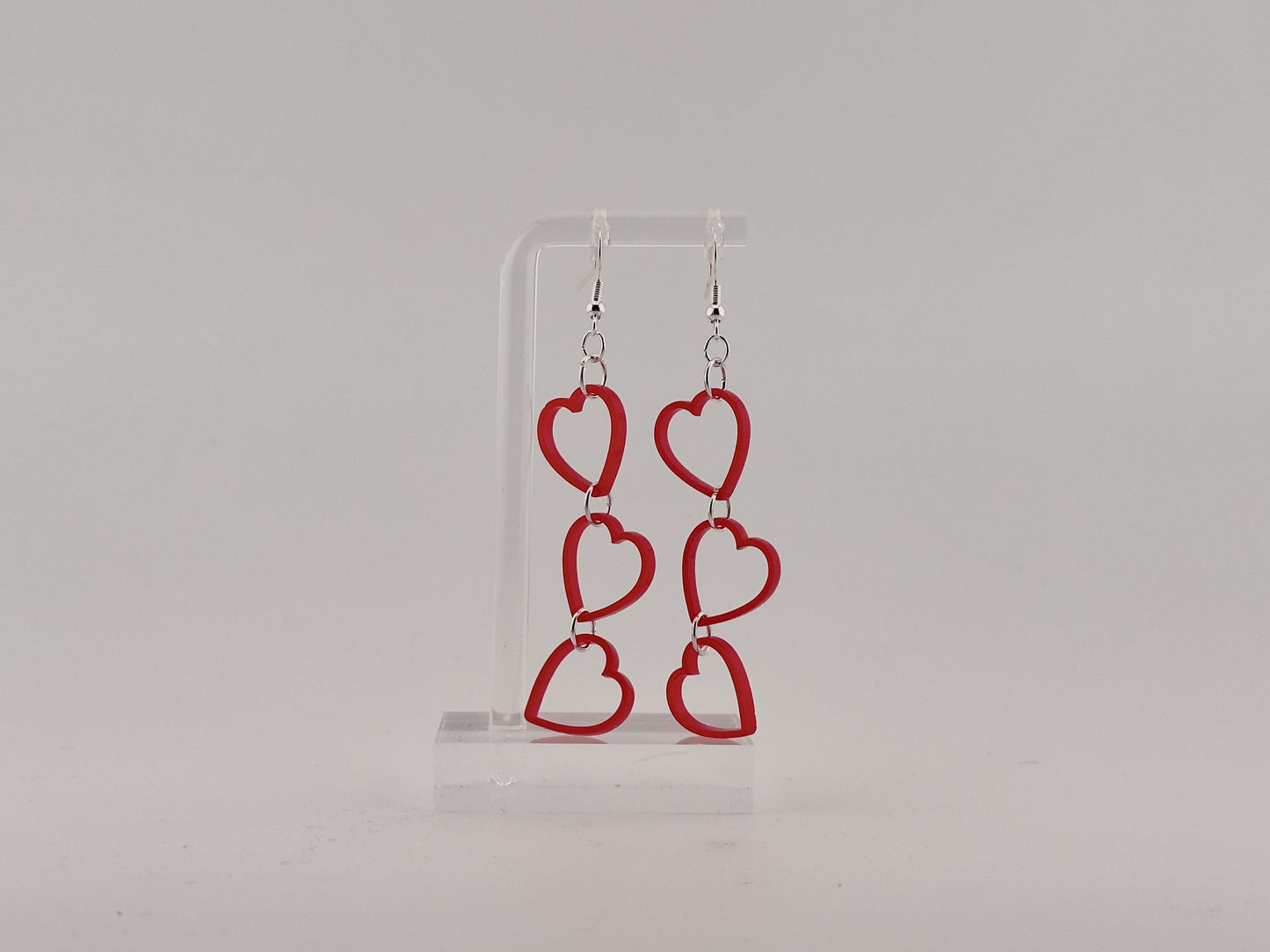 Limited Edition Valentines XTRA SMALL Red Heart String Earrings